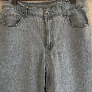 DG2 Diane Gilman Lt Grey BootCut Jean Sz 8